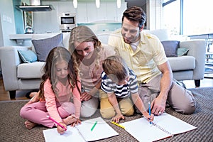 Happy family spending time together