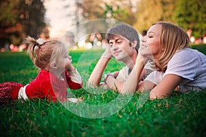 Happy family on vacations