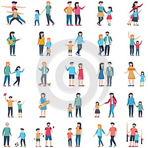 Happy Family Vector Illustration pack every single icon that can be easily modified or edited