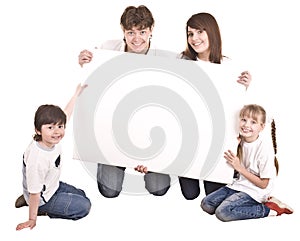 Šťastná rodina biely reklamný formát primárne určený pre použitie na webových stránkach 