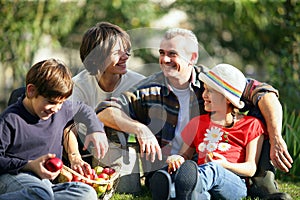 Familia feliz en 