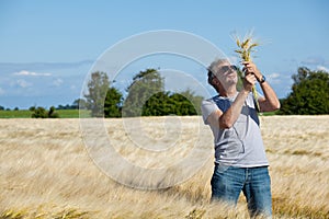 Happy farmer.