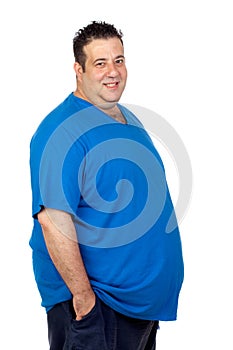 Happy fat man