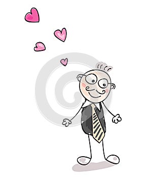 Happy father character