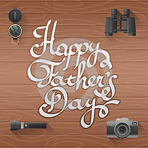 Happy father day Lettering vector illustration