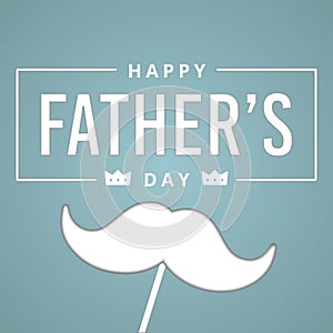 Happy father day vintage invitational card with mustache Vector