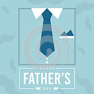 Happy father day vintage invitational card with necktie Vector