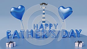 Happy Father`s Day 3D illustration