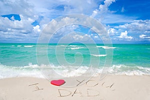 Happy Father`s Day Background on the Miami beach