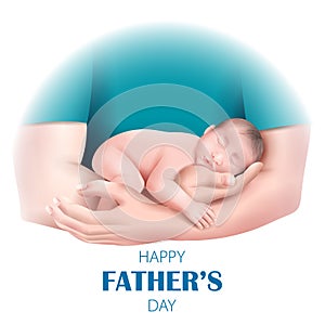 Happy Father`s Day background showing bonding and relationship between kid and father