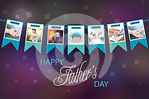 Happy Father`s Day background showing bonding and relationship between kid and father