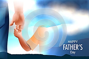 Happy Father`s Day background showing bonding and relationship between kid and father