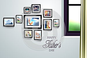 Happy Father`s Day background showing bonding and relationship between kid and father