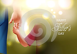 Happy Father`s Day background showing bonding and relationship between kid and father