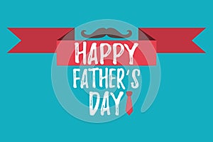 Happy Father`s Day banner and giftcard. Vector Illustration.