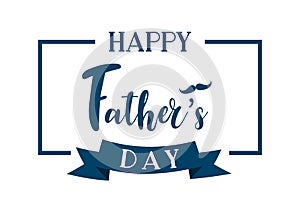 Happy father`s day calligraphy greeting card paper art , vector lettering background