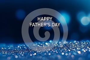 Happy Father\'s Day card with sparkling glitters Generative Ai