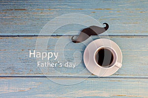 Happy Father`s day concept and the text written that Happy Father`s Day on blue background