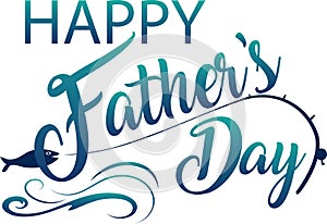 Happy Father`s Day Fishing Banner