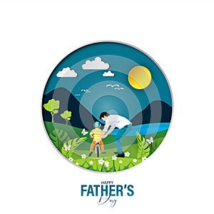 Happy Father`s Day greeting card