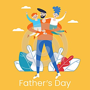 Happy Father`s Day greeting card