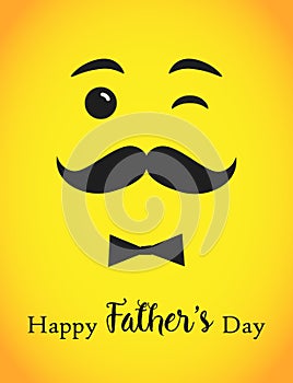 Happy father`s day vector lettering navy blue background photo