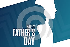 Happy Father's Day. Holiday concept. Template for background, banner, card, poster with text inscription. Vector EPS10