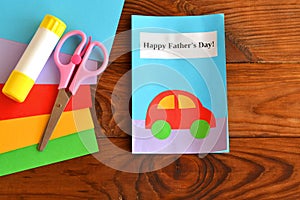 Happy father's day. Kids crafts.