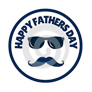 Happy Father's Day Mustache Badge