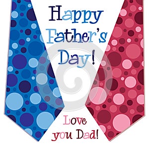 Happy Father`s Day neck tie card