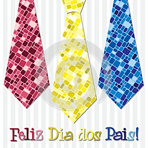 Happy Father`s Day neck tie card