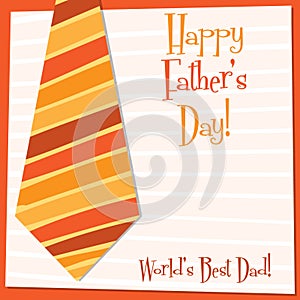 Happy Father`s Day neck tie card