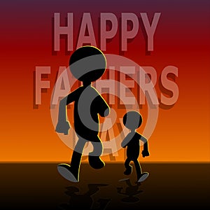 Happy Father\'s Day - Silhouette