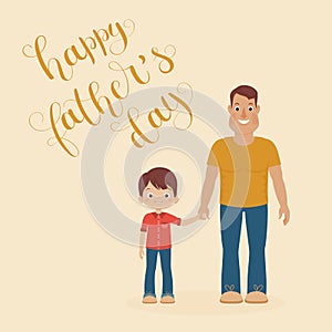 Happy father`s Day vector illustration.