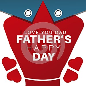 Happy Father`s Day vector illustration.