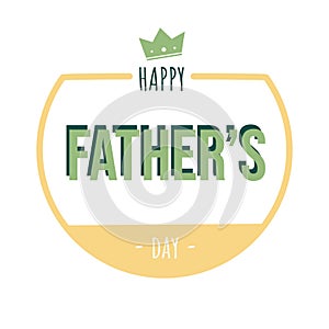 Happy father`s day vector lettering background. Dad my king illustration photo