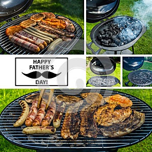 Happy Fathers Day Background Collage
