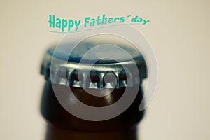 Happy FathersÃÂ´day, beer bottle, macro