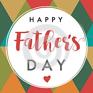 Happy Fathers Day calligraphy banner