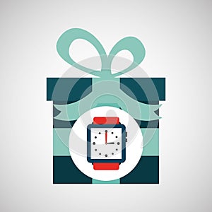 Happy fathers day with gift watch