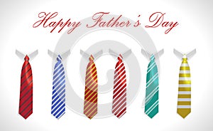 Happy fathers day, greeting card with coat and necktie set photo