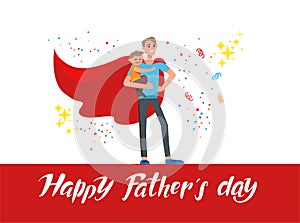 Happy fathers day holiday card