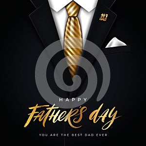 Happy Fathers day illustration - greeting card