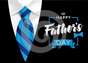 Happy fathers day mens suit and blue tie