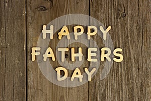 Happy Fathers Day message on wood