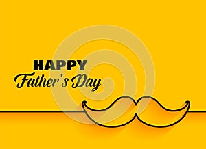 Happy fathers day minimal yellow background