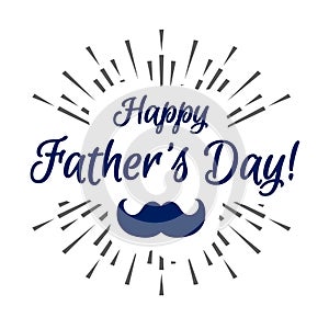 Happy fathers day modern caligraphy greeting card