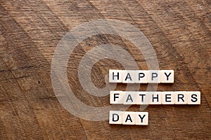 Happy fathers day with  scrable letters photo