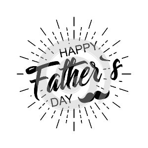 Happy fathers day. stylish design and flat design