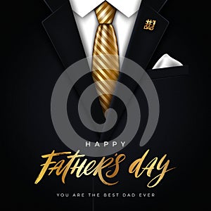 Happy Fathers day illustration - greeting card photo